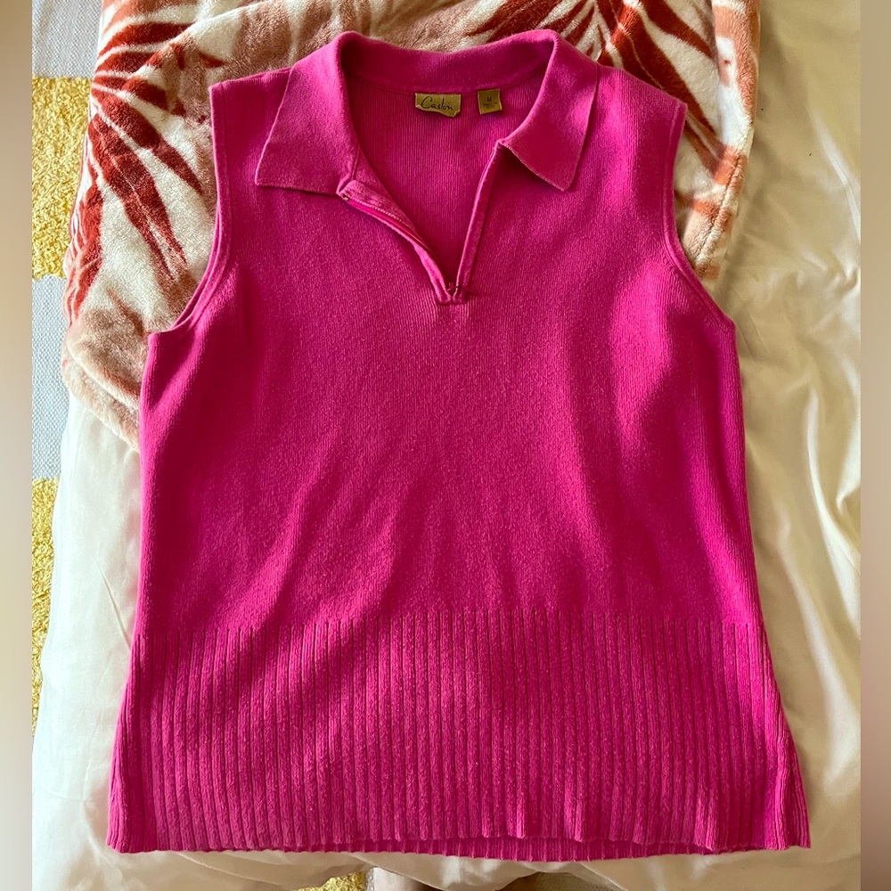 Adorable Barbie pink sweater vest